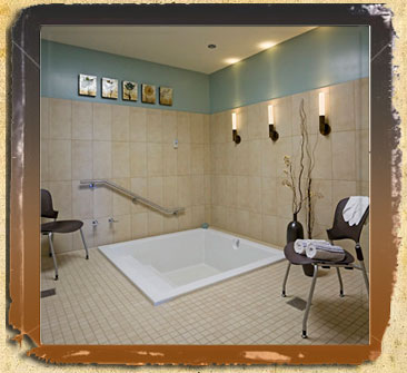 Modern soaking tub tub is typical of Banner Gateway's patient facilities