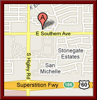 Map to A New Beginning OBGYN in Mesa, AZ 85206